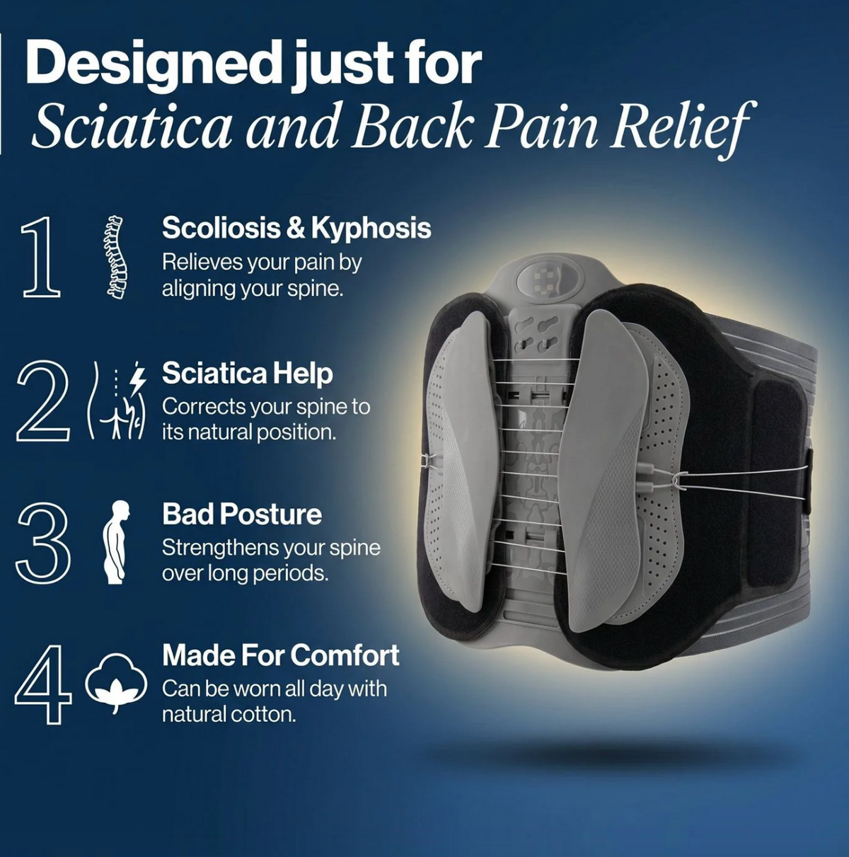 Key advantages of this support belt.
